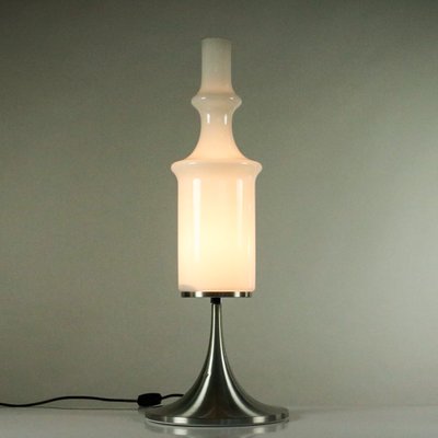 Mid-Century Glass & Aluminium Trumpet Table Lamp from Doria Leuchten, 1960s-FUP-850832