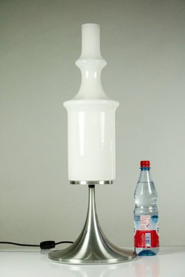 Mid-Century Glass & Aluminium Trumpet Table Lamp from Doria Leuchten, 1960s-FUP-850832