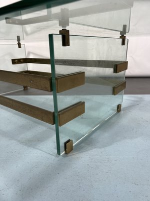 Mid-Century Glass and Brass Coffee Table from Fontana Arte, Italy, 1970s-OT-1286670