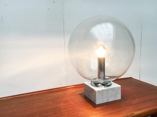 Mid-Century Glass and Marble 3480 Table Lamp from Erco, 1960s-UAH-559009