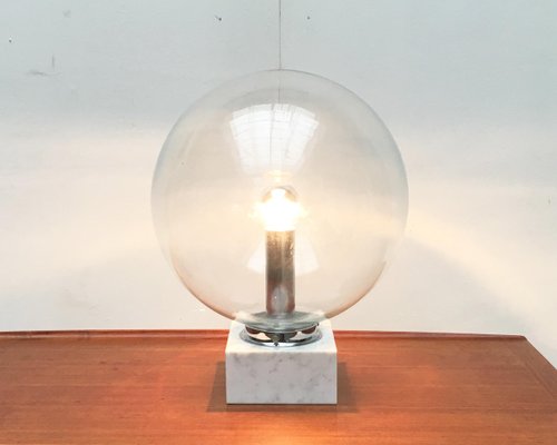 Mid-Century Glass and Marble 3480 Table Lamp from Erco, 1960s-UAH-559009