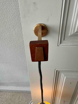 Mid-Century Glass and Wood Sconce, 1950s-SBP-2015910