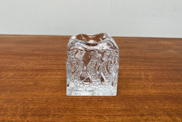 Mid-Century Glass Candleholder by Kurt Wokan for Ingrid Glas, Germany, 1960s-UAH-1823700