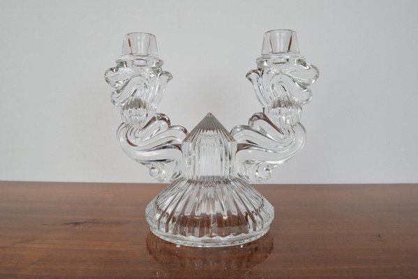 Mid-Century Glass Candlesticks Holder, 1960s-TZ-1342503