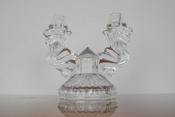 Mid-Century Glass Candlesticks Holder, 1960s-TZ-1342503