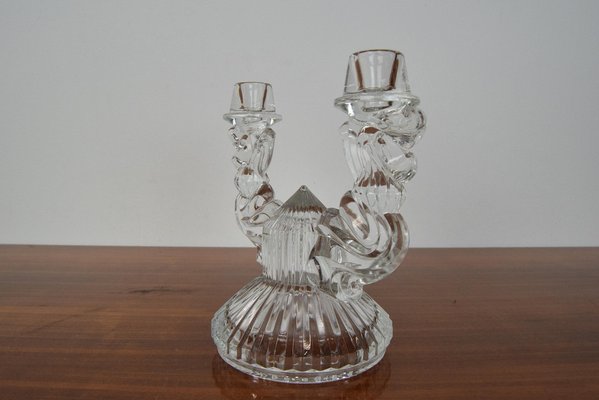 Mid-Century Glass Candlesticks Holder, 1960s-TZ-1342503