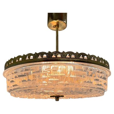 Mid-Century Glass Ceiling Lamp, 1960s-TZ-1441673