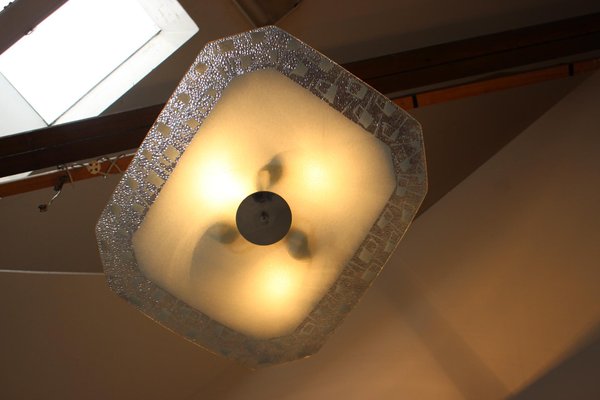 Mid-Century Glass Ceiling Lamp, 1960s-TZ-1344576