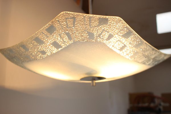 Mid-Century Glass Ceiling Lamp, 1960s-TZ-1344576