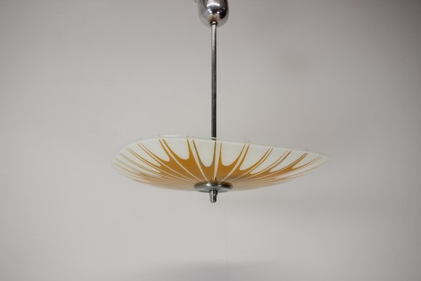 Mid-Century Glass Ceiling Lamp by Napako, 1960s-TZ-1344578