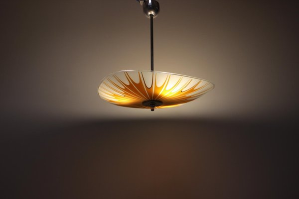 Mid-Century Glass Ceiling Lamp by Napako, 1960s-TZ-1344578