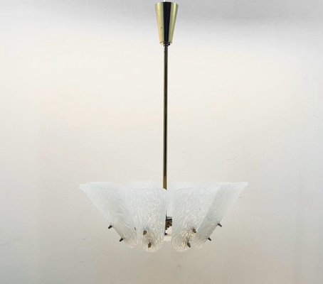 Mid-Century Glass Chandelier attributed to J.T. Kalmar, Austria, 1950s-GLD-1731675