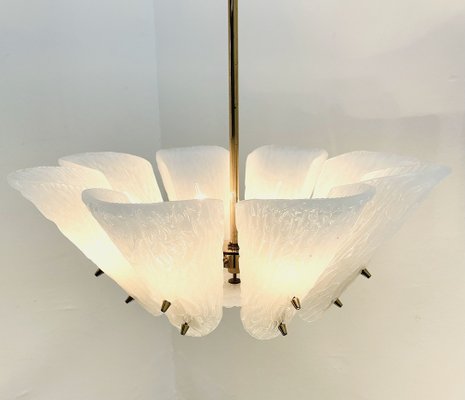 Mid-Century Glass Chandelier attributed to J.T. Kalmar, Austria, 1950s-GLD-1731675