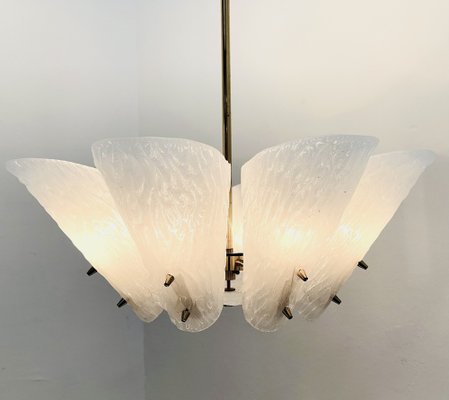 Mid-Century Glass Chandelier attributed to J.T. Kalmar, Austria, 1950s-GLD-1731675