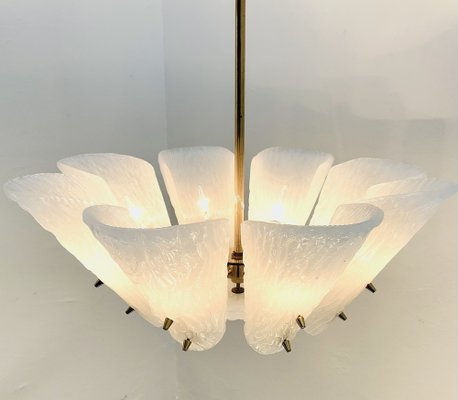 Mid-Century Glass Chandelier attributed to J.T. Kalmar, Austria, 1950s-GLD-1731675