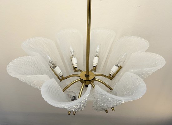 Mid-Century Glass Chandelier attributed to J.T. Kalmar, Austria, 1950s-GLD-1731675