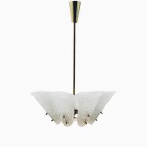 Mid-Century Glass Chandelier attributed to J.T. Kalmar, Austria, 1950s-GLD-1731675