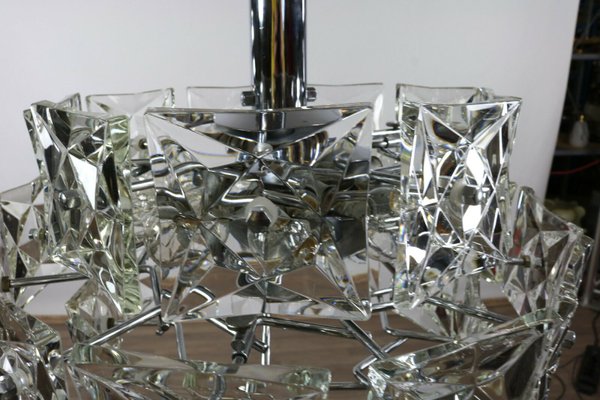 Mid-Century Glass Chandelier from Kinkeldey, 1960s-FUP-658891