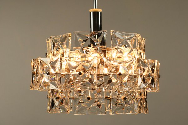 Mid-Century Glass Chandelier from Kinkeldey, 1960s-FUP-658891