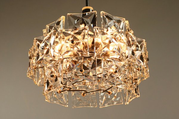 Mid-Century Glass Chandelier from Kinkeldey, 1960s-FUP-658891