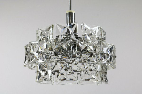 Mid-Century Glass Chandelier from Kinkeldey, 1960s-FUP-658891