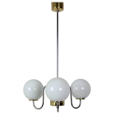 Mid-Century Glass Chandelier from Lidokov, 1960s-TZ-750458