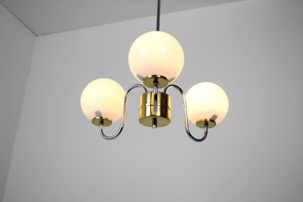 Mid-Century Glass Chandelier from Lidokov, 1960s-TZ-750458