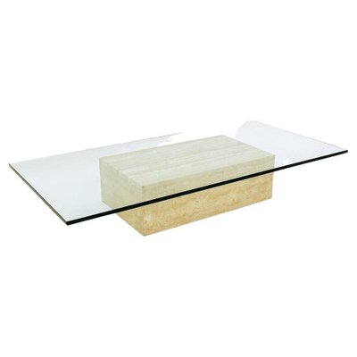 Mid-Century Glass Coffee Table, 1970s-FGA-1175886