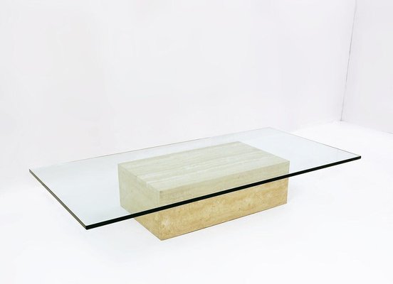 Mid-Century Glass Coffee Table, 1970s-FGA-1175886