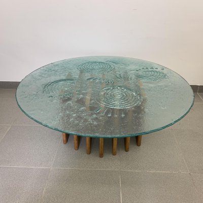 Mid-Century Glass Coffee Table, 1970s-BGP-681977