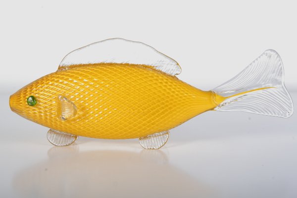 Mid-Century Glass Fish from Zelezny Brod, 1960s-ALG-694586