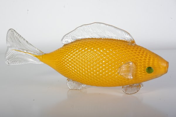 Mid-Century Glass Fish from Zelezny Brod, 1960s-ALG-694586