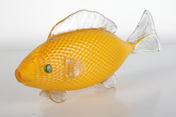 Mid-Century Glass Fish from Zelezny Brod, 1960s-ALG-694586