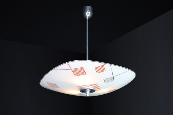 Mid-Century Glass Hanging Pendant, 1960s-TRW-1730585