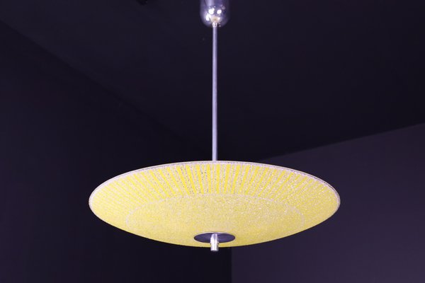 Mid-Century Glass Hanging Pendant Lamp, 1958-TRW-1725841