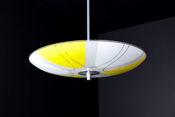 Mid-Century Glass Hanging Pendant Lamp, 1958-TRW-1725840