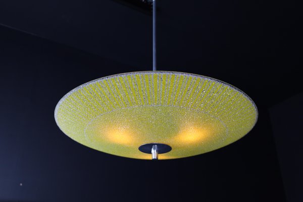 Mid-Century Glass Hanging Pendant Lamp, 1958-TRW-1725841