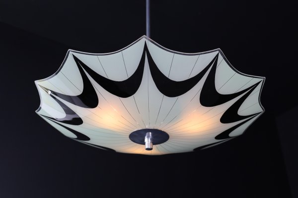 Mid-Century Glass Hanging Pendant Lamp, 1958-TRW-1725839