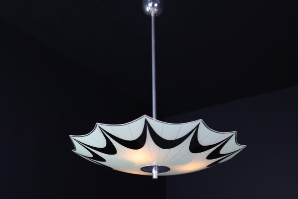 Mid-Century Glass Hanging Pendant Lamp, 1958-TRW-1725839