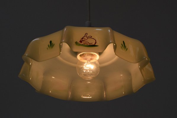 Mid-Century Glass Pendant, 1950s-TZ-1252030