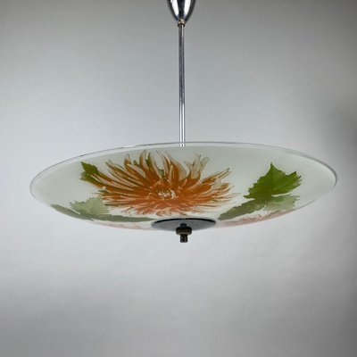 Mid-Century Glass Pendant from Zukov, Czechoslovakia, 1960s-TZ-1028648