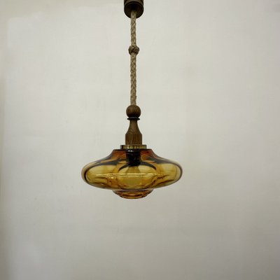 Mid-Century Glass Pendant Lamp, 1970s-BGP-1719576