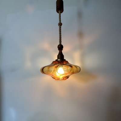 Mid-Century Glass Pendant Lamp, 1970s-BGP-1719576