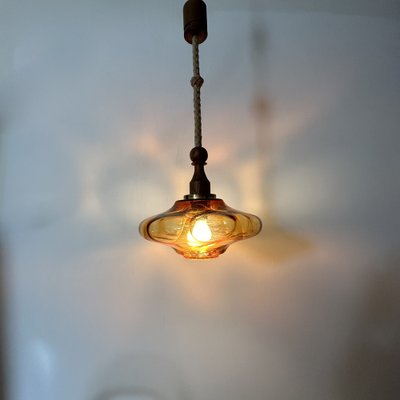 Mid-Century Glass Pendant Lamp, 1970s-BGP-1719576