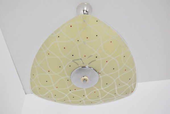 Mid-Century Glass Pendant Lamp, 1970s-TZ-775694