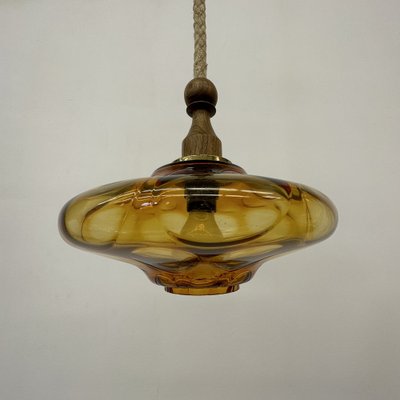 Mid-Century Glass Pendant Lamp, 1970s-BGP-1719576