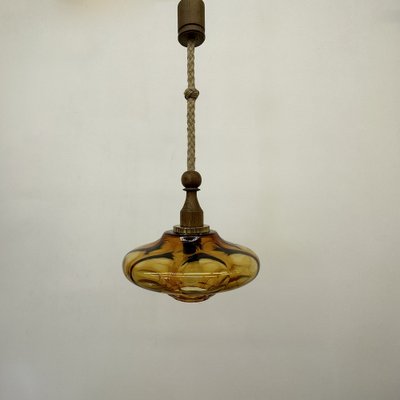 Mid-Century Glass Pendant Lamp, 1970s-BGP-1719576