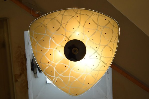 Mid-Century Glass Pendant Lamp, 1970s-TZ-775694