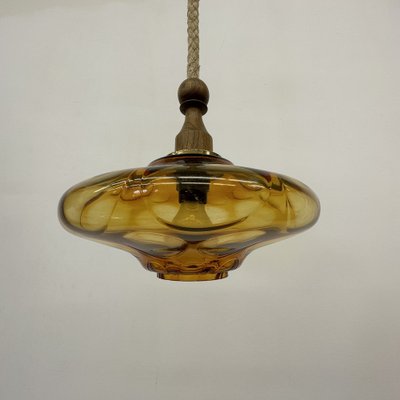 Mid-Century Glass Pendant Lamp, 1970s-BGP-1719576