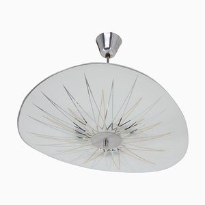 Mid-Century Glass Pendant Lamp from Inva Litoměřice, 1970s-TZ-694421